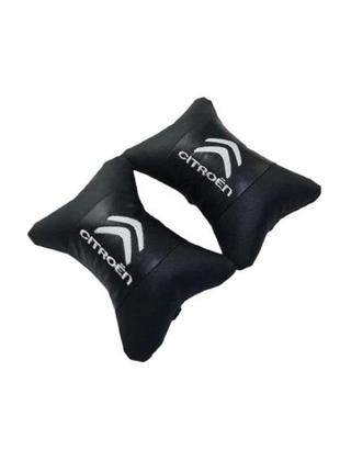 Подушки подголовники с лого citroen черный