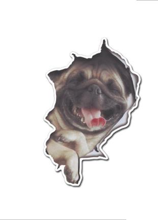 Наклейка на авто aiwa пес 3d  02132