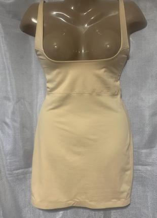 Утягувальний корсет, коригувальна білизна, корсет грація, корсет для фігури бежевий