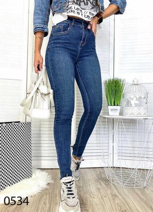 Джинси жіночі американка синя з царапками new jeans 05342 фото