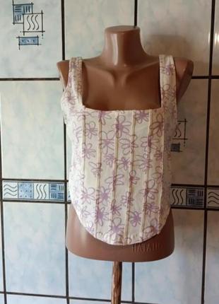 Приятный натуральный топ корсетный