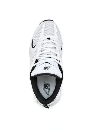 New balance 530 white black logo2 фото