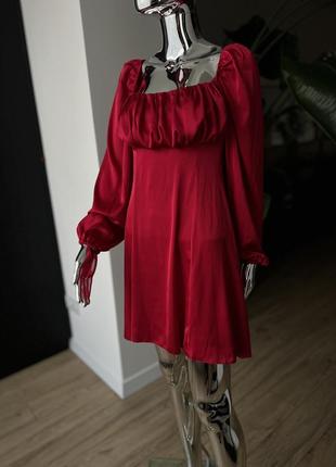 Сукня плаття шовк червона