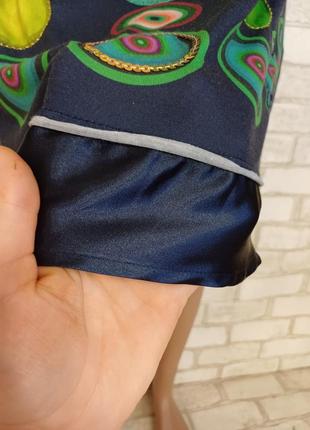 Фірмова desigual трикотажна спідниця міді з яскравим малюнком і паєтками, розмір с-ка6 фото