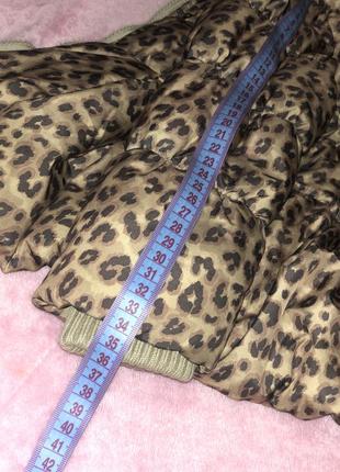 Леопардовая куртка next на холодную очень/тёплую зиму, весна8 фото
