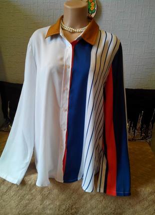 Стильная блуза рубашка в полоску flory day1 фото