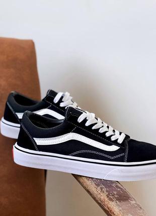 Кеди ванс чорно-білі джинсові , vans old skool3 фото