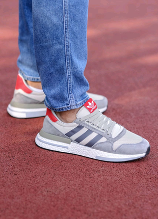 Кроссовки adidas zx 500 rm grey four