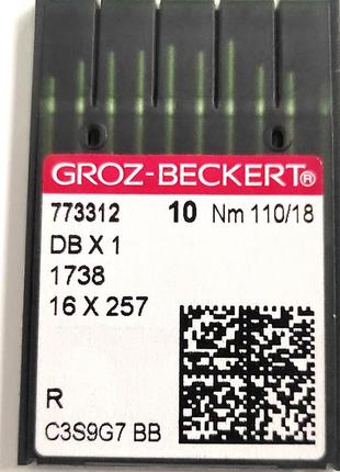 Голки для промислових швейних машин groz-beckert dbx1, r, №110/18 (6768)