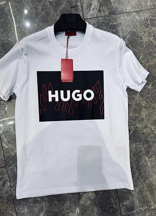 Мужская белая футболка хуго, томми