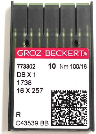 Голки для промислових швейних машин groz-beckert dbx1, r, №100/16 (6767)