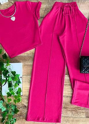 Женский костюм двойка  ткань двунитка  топ и брюки