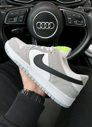 🔥чоловічі кросівки nike sb dunk low pro l.gray white black