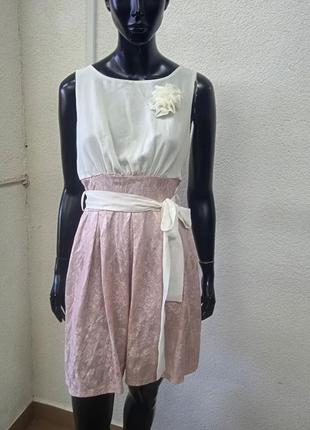 Жіноча сукня valide нарядне літне плаття розмір 46 біло-рожеве