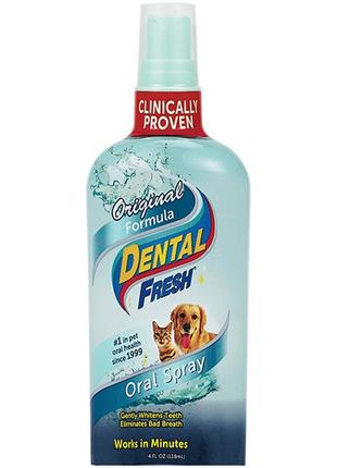 Спрей проти зубного нальоту для собак і котів synergylabs dental fresh oral spray 118 мл (736990000019)