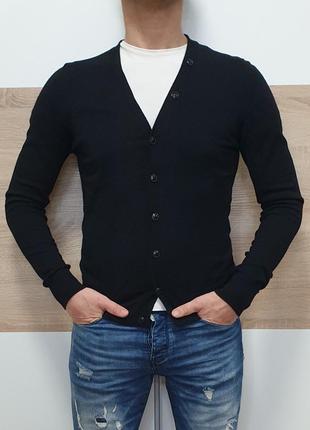 Zara - s-m - кардиган мужской черный мужская кофта3 фото