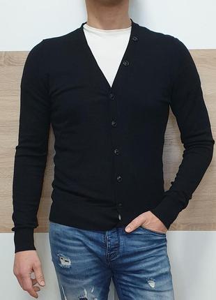 Zara - s-m - кардиган мужской черный мужская кофта5 фото