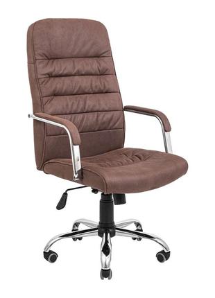 Кресло лион ю хром m-2 (anyfix) мустанг кофе