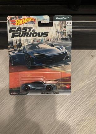 Hot wheels mclaren 720s fast and furious premium adition