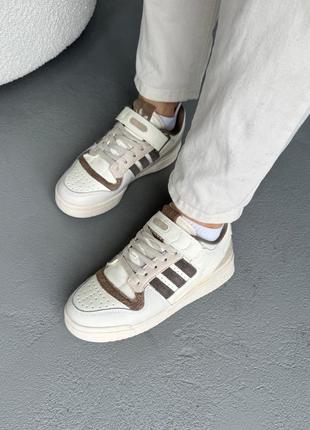 Adidas forum beige brown кроссовки