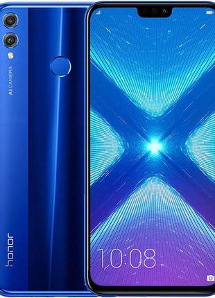 Мобільний телефон смартфон уцінка* honor 8x 6/128gb blue *два візуальних дефекта - екран 6,5'', 2 sim, 3750