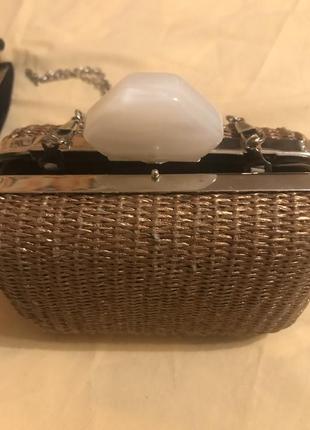 Клатч соломка метал 13,5-10см