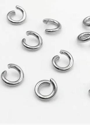Кольцо соединительное 5*0.8 мм нержавеющая сталь(50 шт)