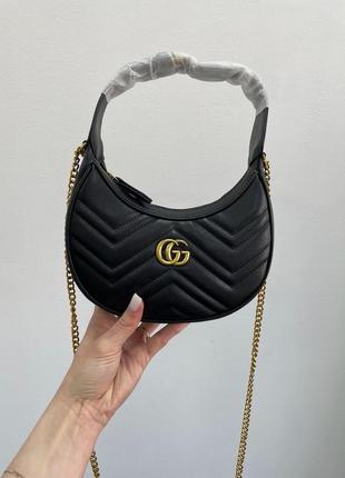 99341 сумка в стиле gucci half moon marmont