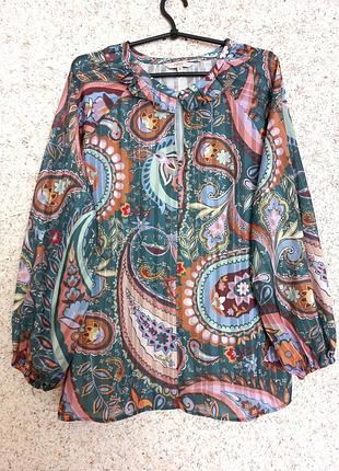 Блуза блузка узор принт довгий рукав next турція