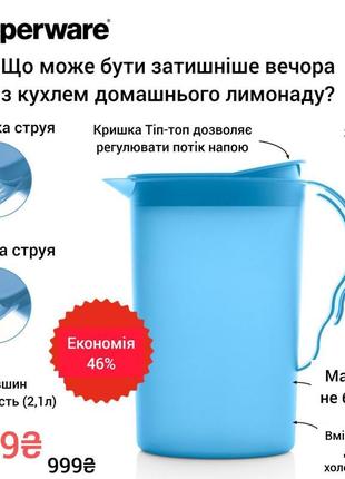 Кувшин очарование 2,1 л,tupperware2 фото