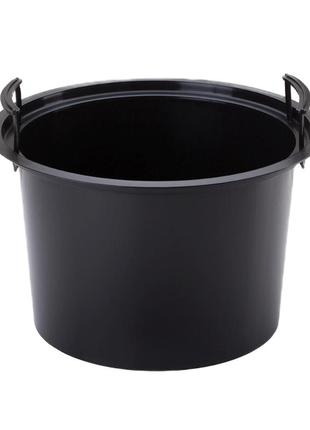 Горщик із вкладкою флоу ⌀ 40 см, чорний морозостійкий5 фото