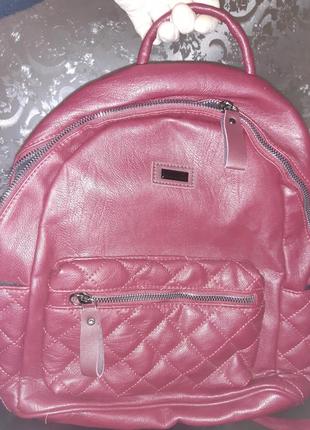 Стильний бордовий рюкзачок linea style еко шкіра новий бірки