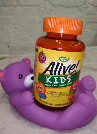 Дитячі вітаміни alive kids 60 жувальних таблеток
