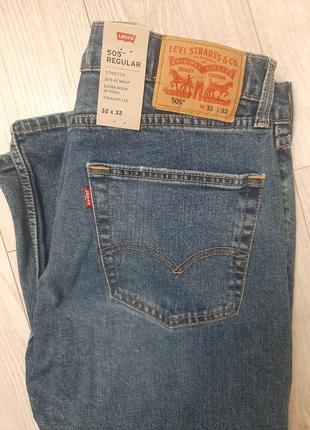 Джинси&nbsp; джинси levis 505™ regular fit stretch men's jeans4 фото