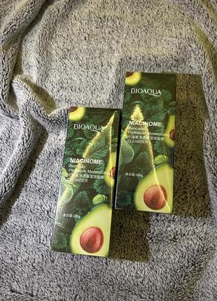 Пінка для вмивання bioaqua niacinome avocado cleanser3 фото