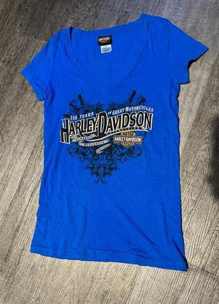Стильная футболка harley-davidson, синяя футболка, легкая футболка