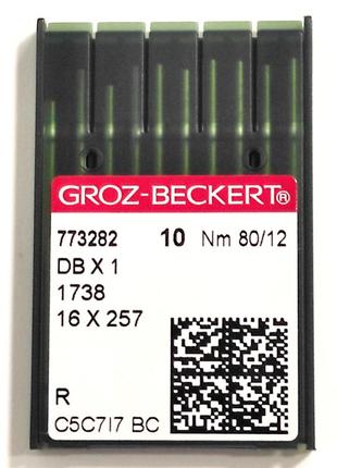 Иглы для промышленных швейных машин groz-beckert dbx1, r, №80/12 (6764)
