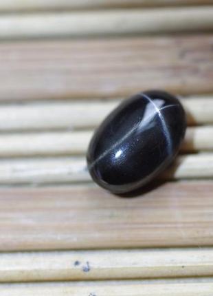 Кабошон диопсид 6.2 карат черный звездчатый , с астеризмом , "черная звезда" индия