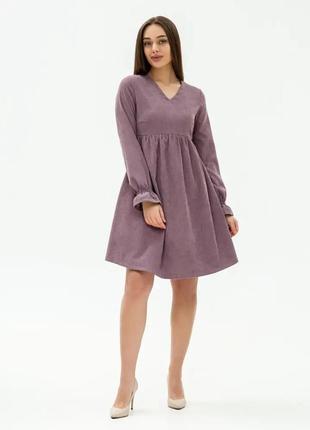 Платье для беременных и кормящих из микровельвета lille