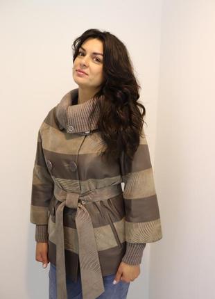 Жіноча куртка із натуральної шкіри та замша ferrizo1 фото