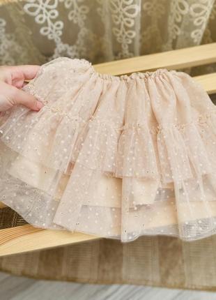 Пышная юбка с блестками на 4-5 лет2 фото