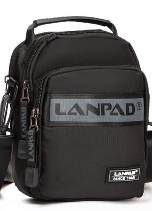 Сумка мужская планшет нейлон lanpad 82005 black