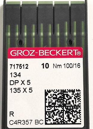 Иглы для промышленных швейных машин groz-beckert dpx5, r, №100/16 (6774)1 фото