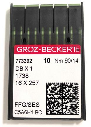 Голки для промислових швейних машин groz-beckert dbx1, ffg/ses, №90/14 (6769)