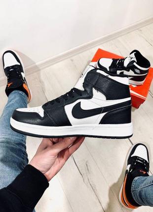 Nike air jordan 1 retro (черно/белые)