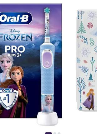 Электрическая зубная щетка oral-b pro kids frozen с футляром1 фото