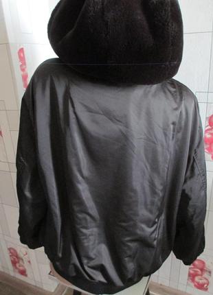 Двусторонняя куртка бомбер на меху 52-60 р.7 фото