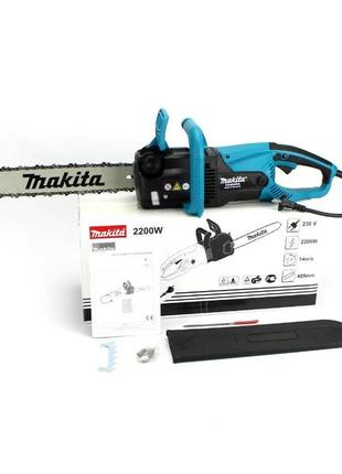 Електрична ланцюгова пила makita uc4540a (шина 40 см, 2.2 квт) з безключовим натягом ланцюга. електропила макі
