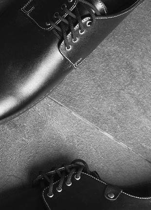 Кожаные черные мужские туфли5 фото