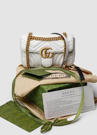 Сумка gucci marmont mini shoulder bag шкіра9 фото